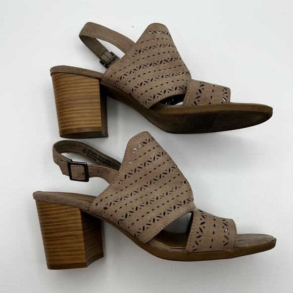 Seychelles Bora Taupe Heeled Sandals Size 9 - Picture 7 of 8